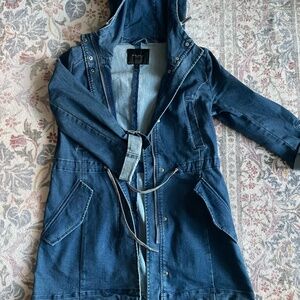 Marc New York Full Length Denim Jacket, Size XS